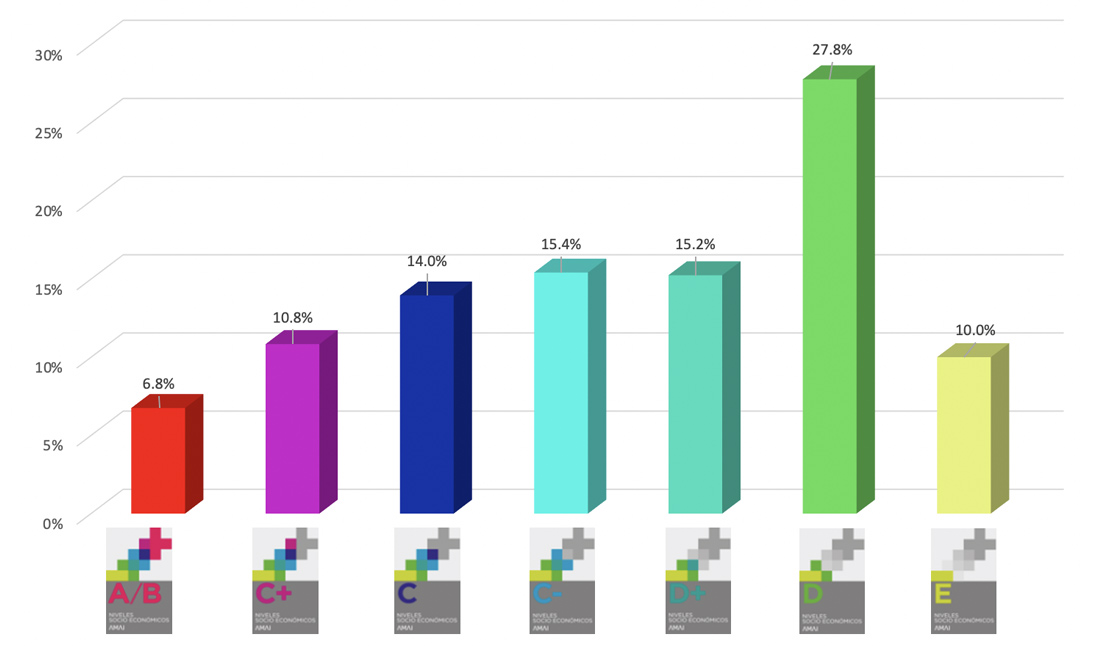 Distribución del Nivel Socioeconómico de los Hogares 2020